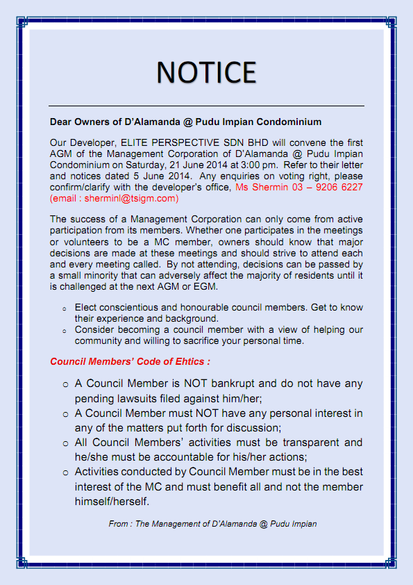 Council Members' Code of Ethics