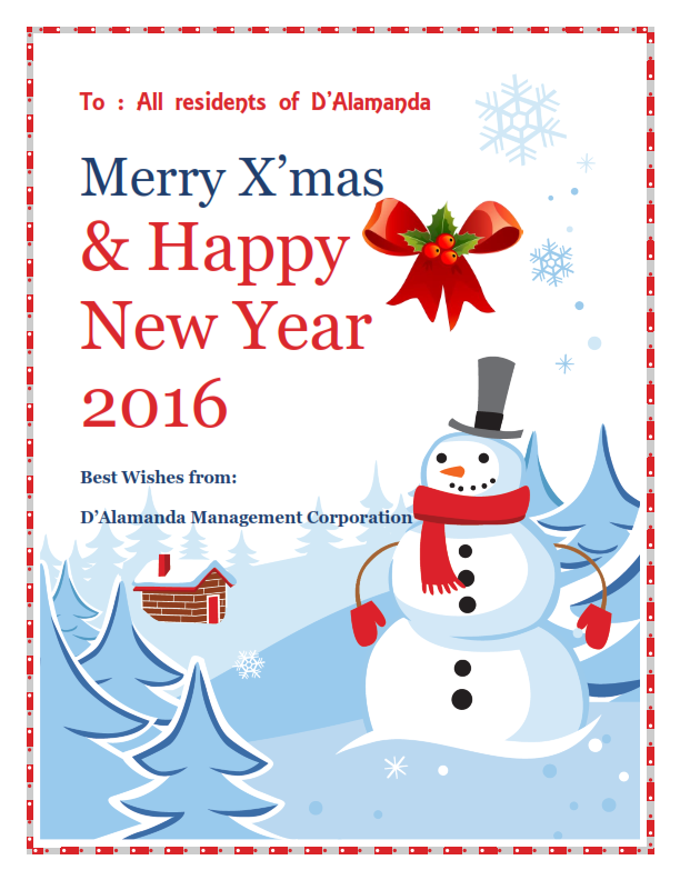 Merry Christmas & Happy New Year 2016