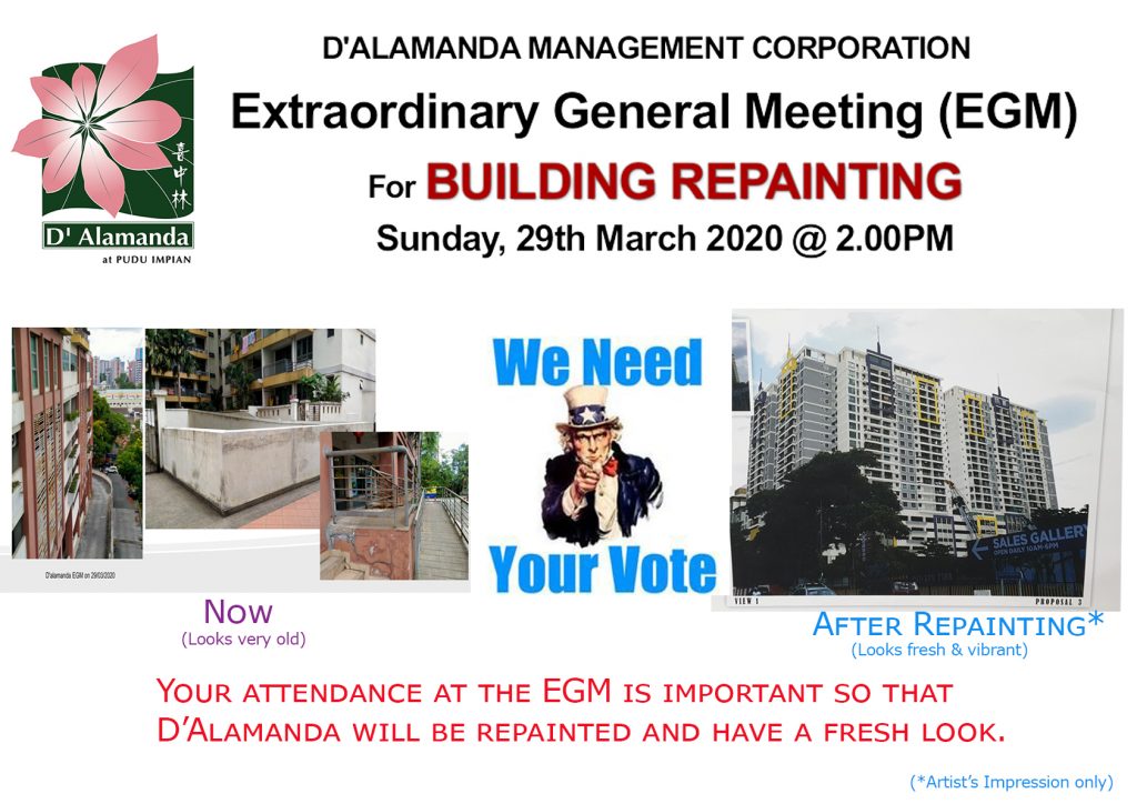 NOTICE : Extraordinary General Meeting (EGM) for Repainting Project